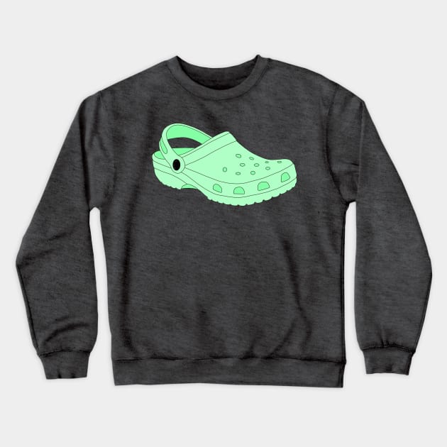 Green Crocs Shoe Crewneck Sweatshirt by Gold Star Creative